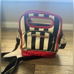 Betsy Johnson Striped Red/Black Lunchbox